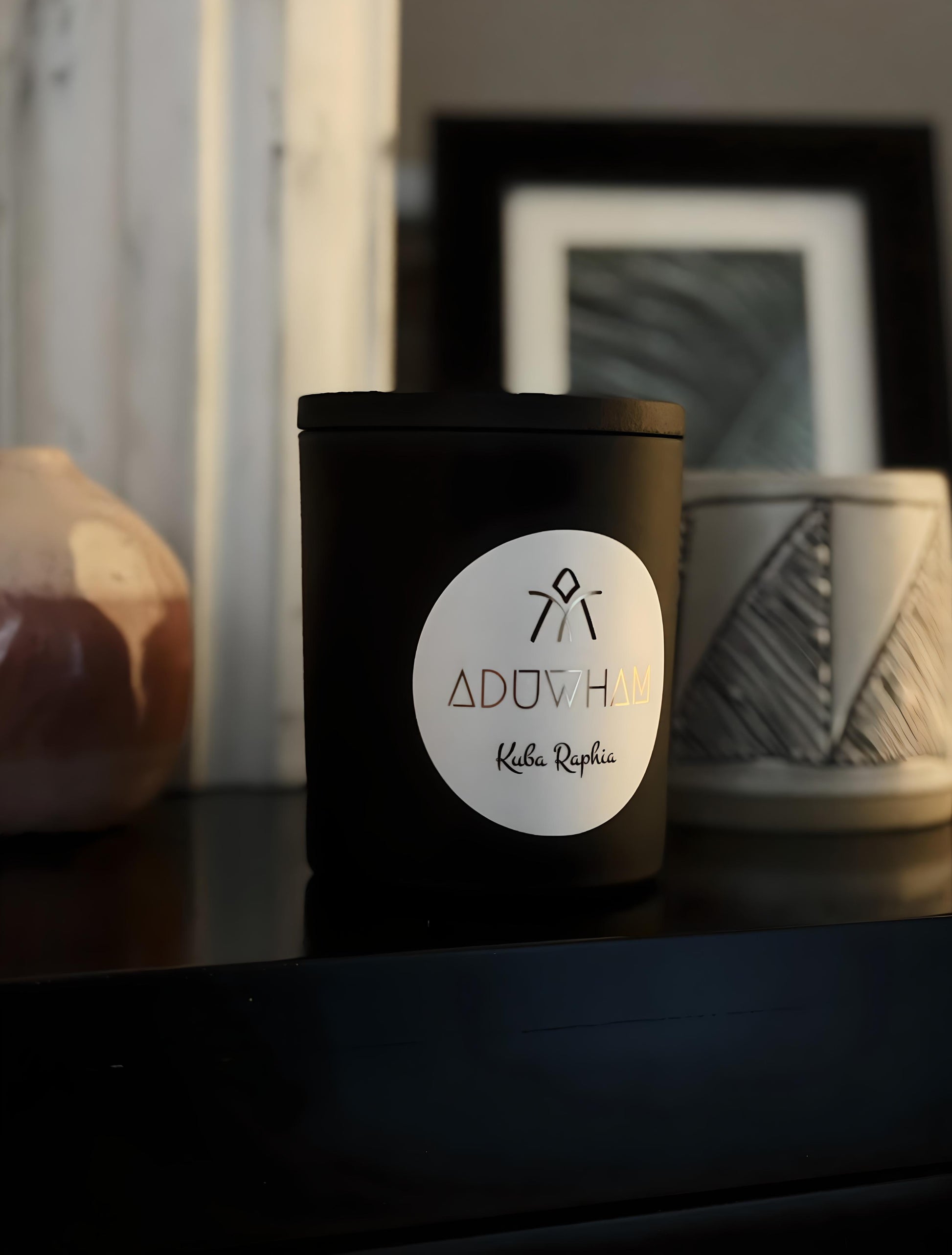 Kuba Raphia Candle: A Sweet Escape to the Heart of the Congo